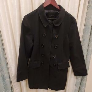 Mossimo Black Button Up Trench Coat